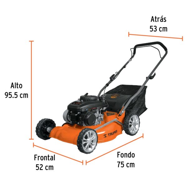 Podadora con motor a gasolina de 4 hp, 18" de corte, truper - Imagen 3