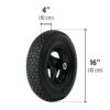 CARRETA 6 FT3 NEUMATICA, TRUPER - Imagen 3