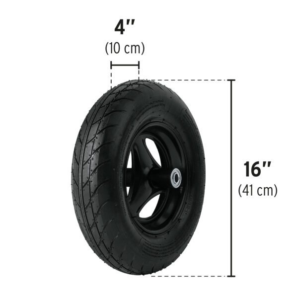 CARRETA 6 FT3 PLASTICA NEUMATICA, TRUPER - Imagen 3