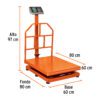 Báscula electrónica de plataforma, plegable, 500 kg, Truper - Imagen 3