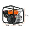 Motobomba autocebante 3" x 3" a gasolina 7 HP, TRUPER - Imagen 2