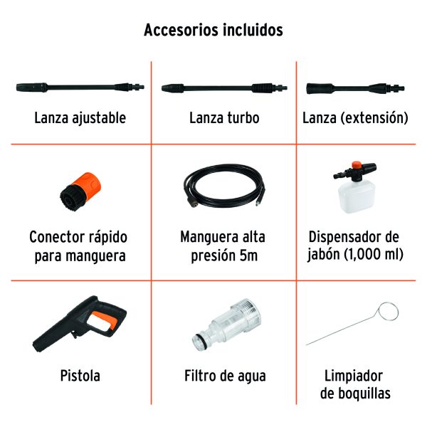 Hidrolavadora eléctrica 1500 PSI, Truper 101593 - Imagen 4