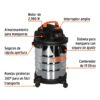 Aspiradora de sólidos y líquidos, 5 gal, acero inox, truper - Imagen 2