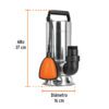 Bomba sumergible acero inoxidable,agua sucia,1-1/2hp, truper - Imagen 4