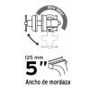 Prensa de banco 5" de hierro gris, Pretul - Imagen 4