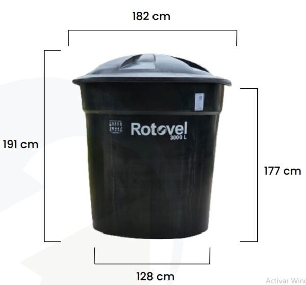 TANQUE CONICO ROTOVEL 3000L C/T - Imagen 2