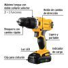 Taladro inalámbrico 1/2", 20V, PRETUL. incluye bateria 2ah, cargador, puntas, extensión. - Imagen 3