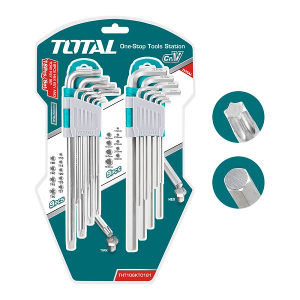 allem y torx industrial juego x 18 pzs