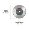 Disco sierra 12" para madera, 80 dientes centro 1", Truper - Imagen 3
