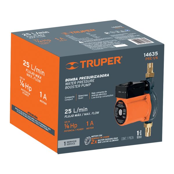 Bomba presurizadora 1/6 HP, TRUPER 14635 - Imagen 5