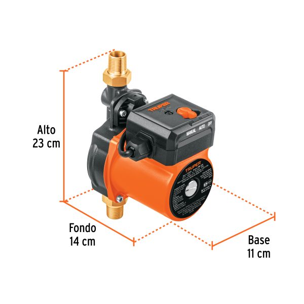 Bomba presurizadora 1/6 HP, TRUPER 14635 - Imagen 3