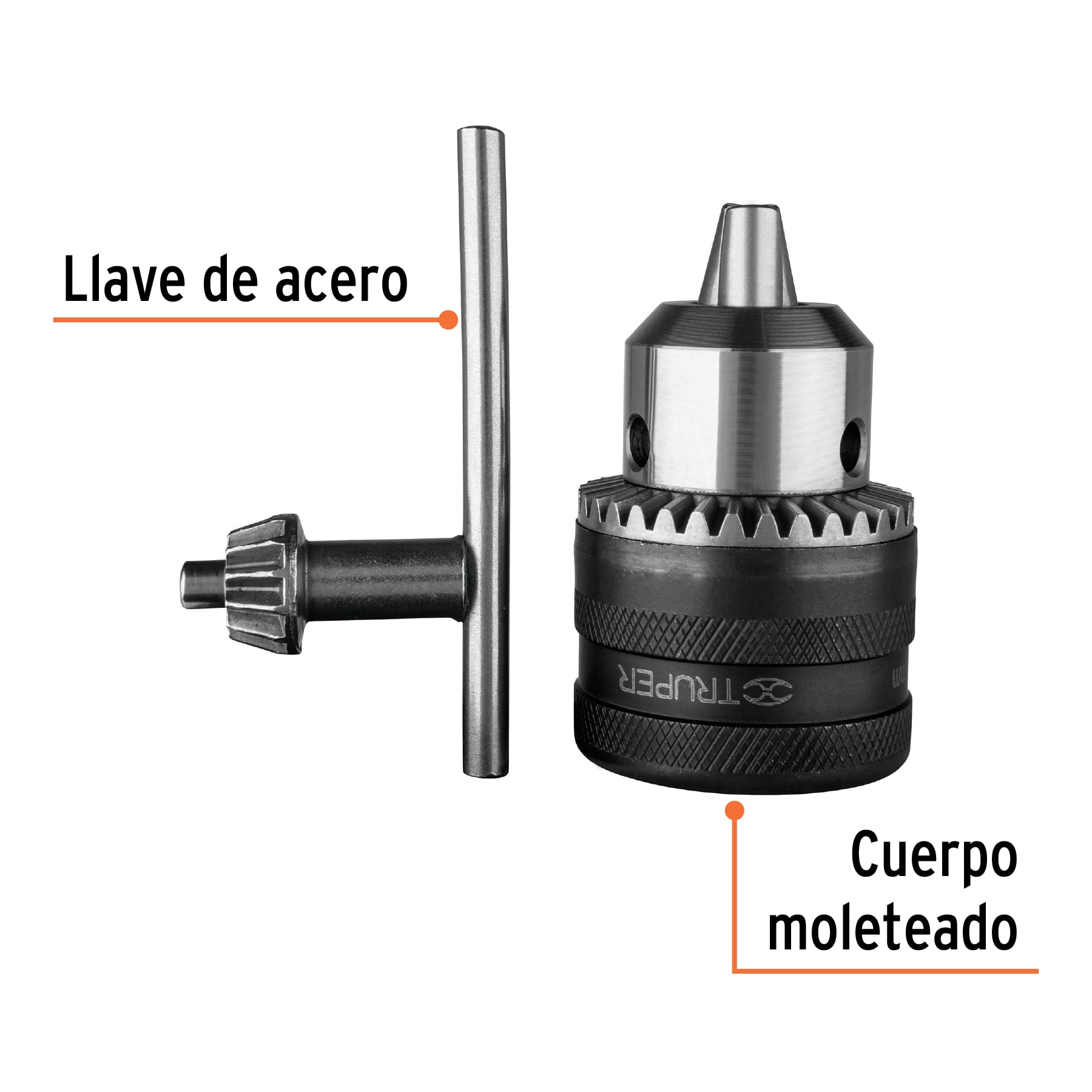 Broquero 1/2" con llave, PRETUL 27038 - Imagen 2