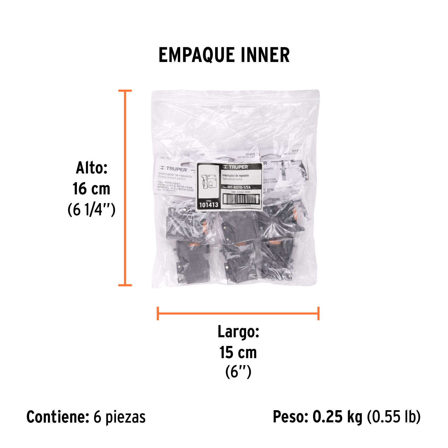 Interruptor de repuesto p/ROTO-1/2A7,ROTO-1/2A8,ROTO-1/2A9 101413 - Imagen 3