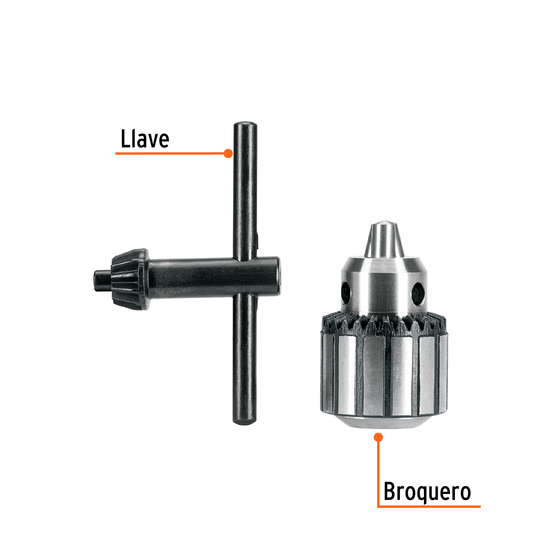 Broquero 1/4" con llave, cuerpo estriado, TRUPER EXPERT 103359 - Imagen 2