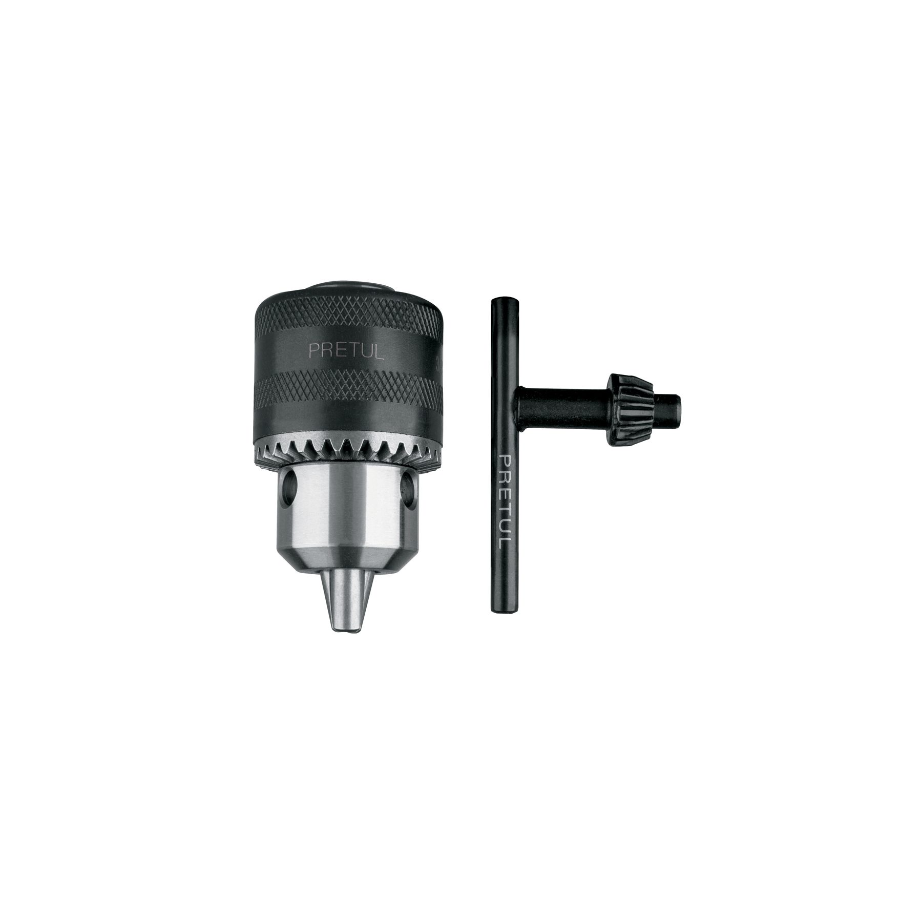 Broquero 3/8" con llave, cuerpo moleteado, PRETUL 27037