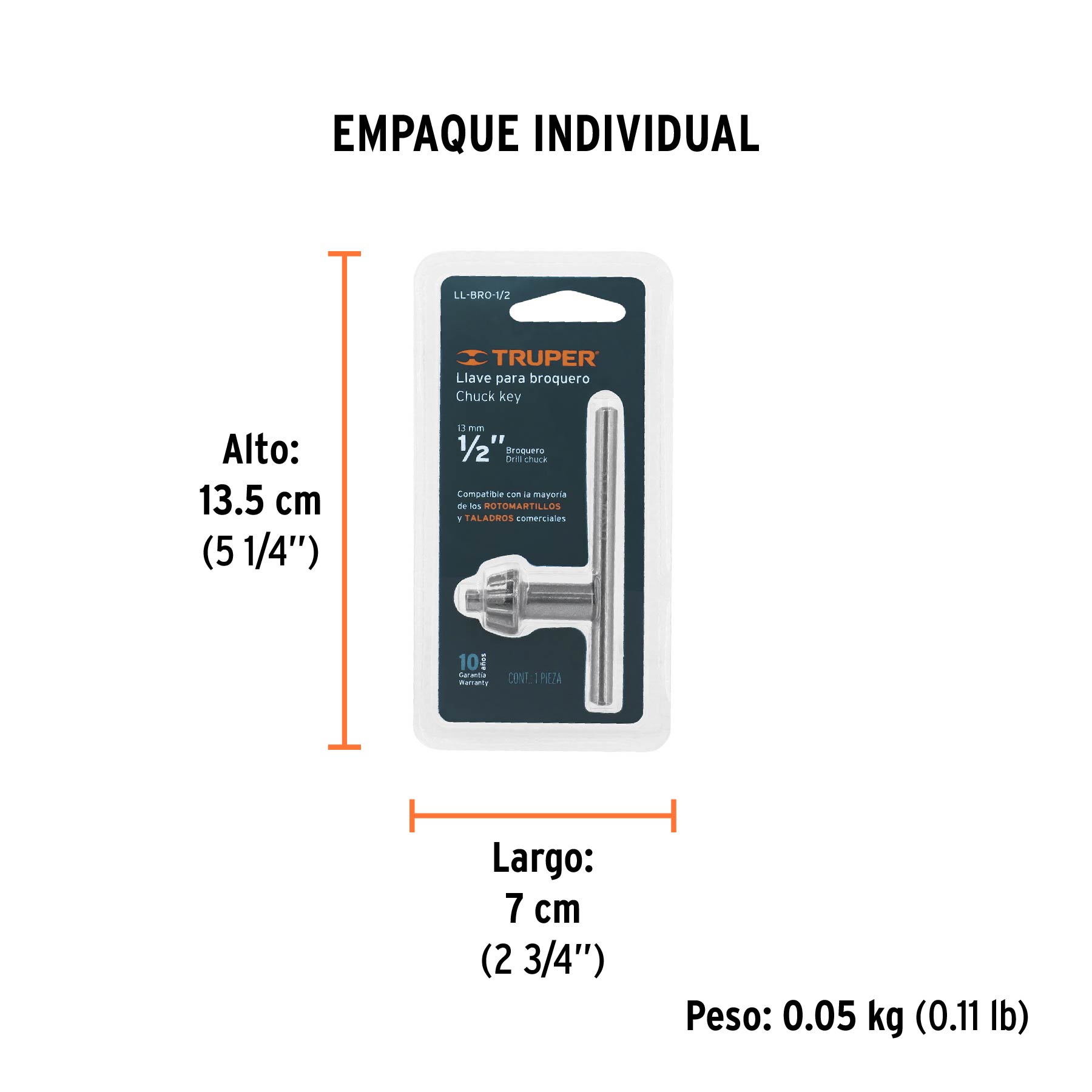 Llave para broquero de 1/2", TRUPER 16560 - Imagen 4